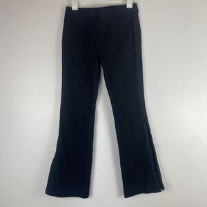 Vintage Women's Flare Dress Pants Size 4 Petite Side Panel Detail Black